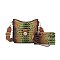 2-in-1 Tie-Dyed Croc Satchel-Crossbody Bag + Wallet