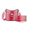 2-in-1 Tie-Dyed Croc Satchel-Crossbody Bag + Wallet