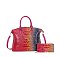 wholesale 2-in-1 Tie-Dyed Croc Satchel Bag + Wallet