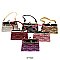 Pack of 12 Regular Coin Purses with Glittery Curve Design