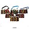 Pack of 12 Regular Coin Purses Aztec Design