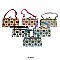 Pack of 12 Regular Coin Purses with Floral Design
