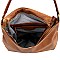 2Tone Perforated Rustic 2-Way Flap Satchel