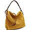 2Tone Perforated Rustic 2-Way Flap Satchel