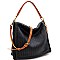 2Tone Perforated Rustic 2-Way Flap Satchel