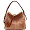 2Tone Perforated Rustic 2-Way Flap Satchel
