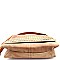 2Tone Perforated Rustic 2-Way Flap Satchel
