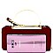 METAL HANDLE SNAKE PRINT CELLPHONE CROSS BODY ORGANIZER