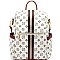Stripe Accent Monogram Fashion Backpack