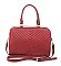 2 IN 1 STYLISH V QUILT STITCH DESIGN DUFFEL BAG WALLET SET