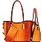 Crocodile Embossed 3 in 1 Twin Tote Wallet SET MH-CY6371W