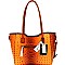 Crocodile Embossed 3 in 1 Twin Tote Wallet SET MH-CY6371W