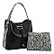 Python Snake Skin 2-in-1 Shoulder Bag Hobo