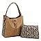 Python Snake Skin 2-in-1 Shoulder Bag Hobo