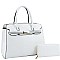 2 IN 1 FASHION SATCHEL WALLET SET