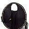 Ostrich Print Embossed Fringed Round Boutique Satchel Wallet SET