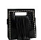 Fringe Accent Ostrich Print Cut-out Handle 2-Way Medium Satchel MH-D0497