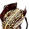 LEOPARD PRINT PADLOCK ACCENT SATCHEL