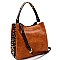 Double-Compartment Leopard Print Side 2-Way Hobo