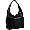 Textured Lizard Print Hobo