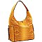 Textured Lizard Print Hobo