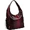 Textured Lizard Print Hobo