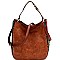STRIPED LEOPARD PRINT 2-WAY HOBO