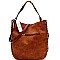 STRIPED LEOPARD PRINT 2-WAY HOBO