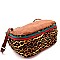 STRIPED LEOPARD PRINT 2-WAY HOBO