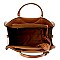 CROCODILE TRIM TASSEL ACCENT SATCHEL