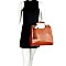 Tassel Accent Crocodile Print Satchel Wallet SET