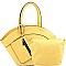3 in 1 Lizard Print Fan-Shaped Tote Value SET