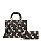2-IN-1 MONOGRAMMED D SATCHEL WALLET SET