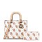 2-IN-1 MONOGRAMMED D SATCHEL WALLET SET