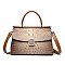 Quality Crocodile Medium Size Buckled Satchel