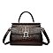Quality Crocodile Medium Size Buckled Satchel