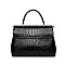 Quality Crocodile Medium Size Buckled Satchel