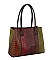 Ostrich Croc Multi Compartment Satchel