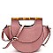 Lizard Print 2-Way Bamboo Handle Accent Wing Satchel