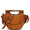 Lizard Print 2-Way Bamboo Handle Accent Wing Satchel