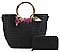 2IN1 FASHION SILK SCARF PLAIN CHECKER STYLE TOTE
