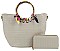 2IN1 FASHION SILK SCARF PLAIN CHECKER STYLE TOTE