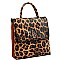 CONVERTIBLE LEOPARD PRINT BACKPACK SATCHEL