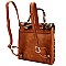 CONVERTIBLE LEOPARD PRINT BACKPACK SATCHEL
