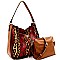 2 IN 1 DRAWSTRING LEOPARD & SNAKE PATCH HOBO