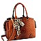OSTRICH PRINT LEOPARD SCARF 2 WAY SATCHEL