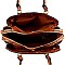 OSTRICH PRINT LEOPARD SCARF 2 WAY SATCHEL