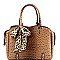 OSTRICH PRINT LEOPARD SCARF 2 WAY SATCHEL