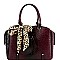 OSTRICH PRINT LEOPARD SCARF 2 WAY SATCHEL