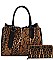 FASHION 2 IN 1 ANIMAL PRINT SATCHEL WALLET SET